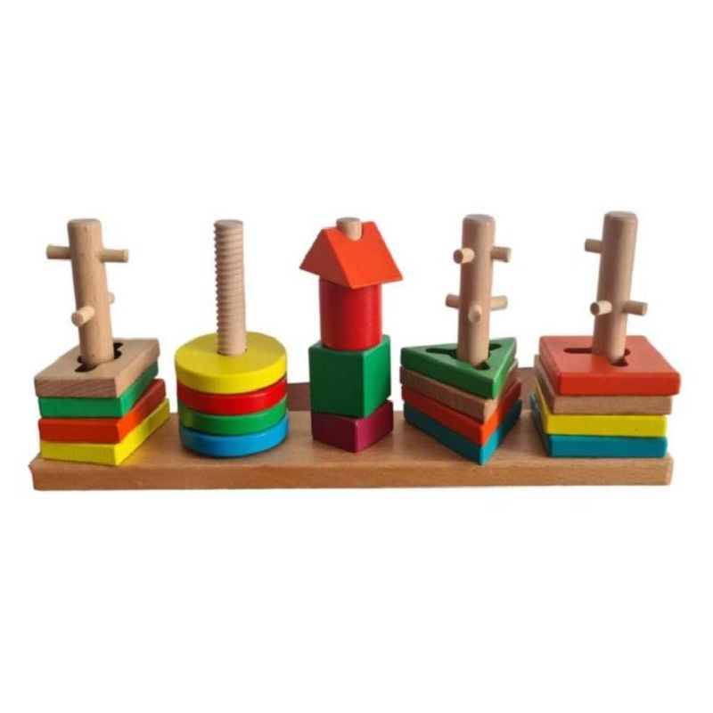 SWISSHOME DR HOFFMAN - JUEGO DE TORRE X 5 FIGURAS PARA NIÑOS +3 AÑOS
