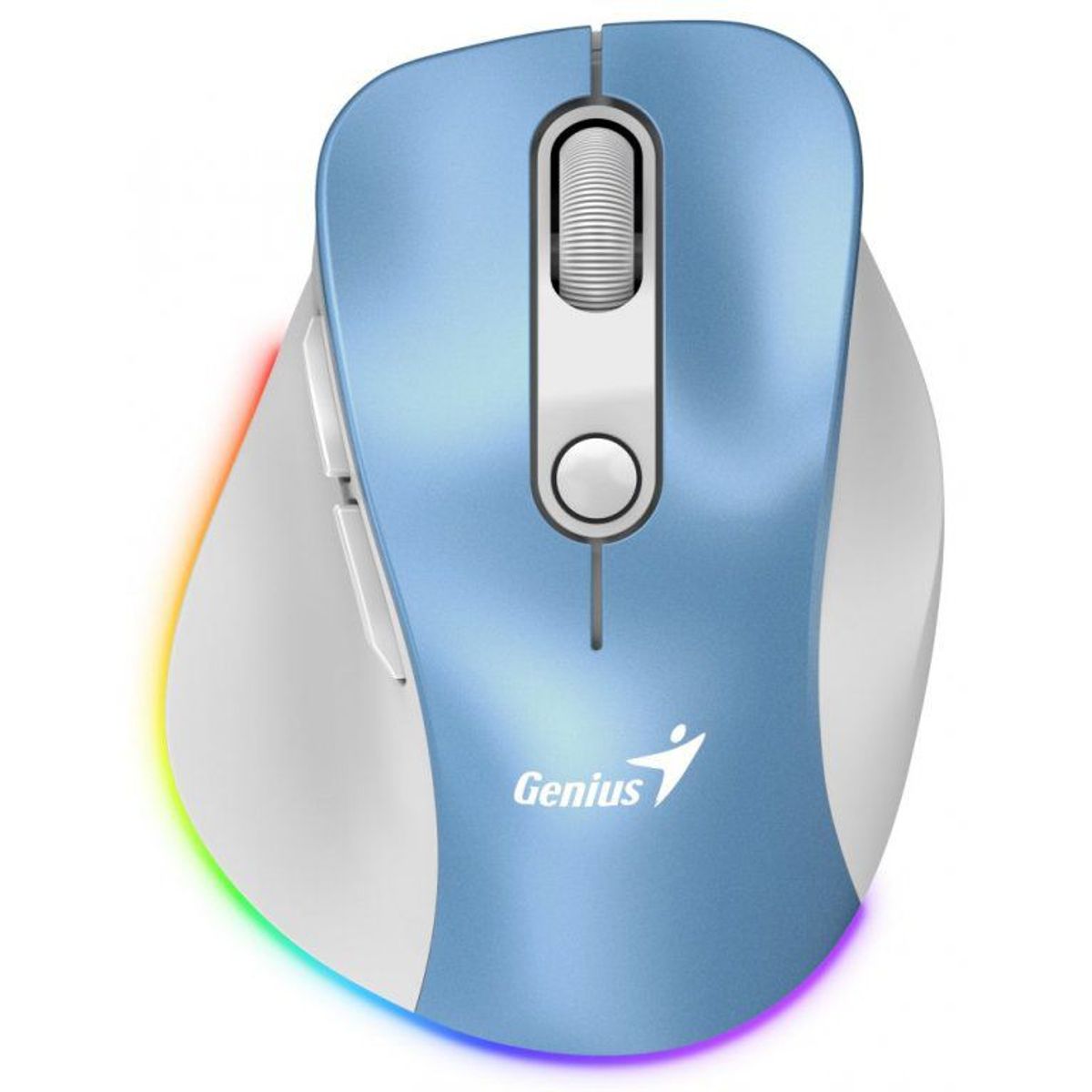 GENIUS - Mouse Genius inalámbrico Bluetooth recargable Ergo 9000S Pro Azul