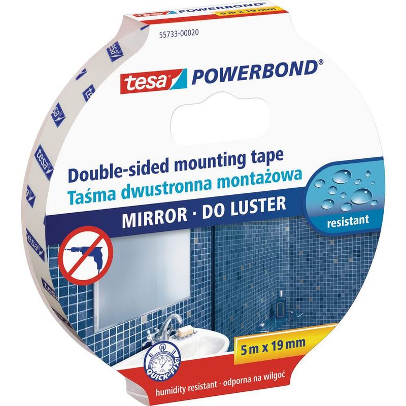 TESA - Cinta Doble Faz Espejos Tesa 5 mt x 19mm