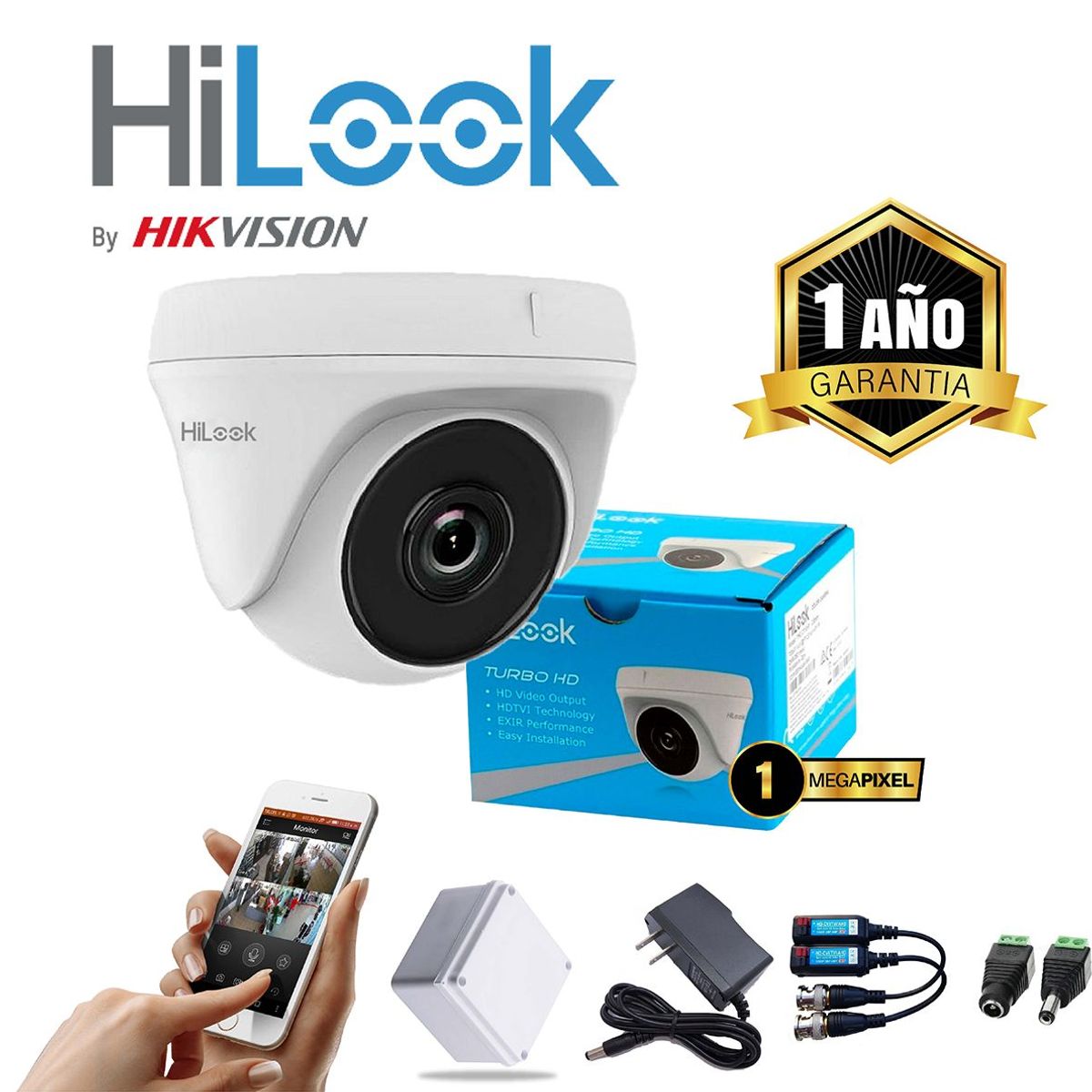 HILOOK - CAMARA DOMO HILOOK PARA DVR+ACCESORIOS DE INSTALACION