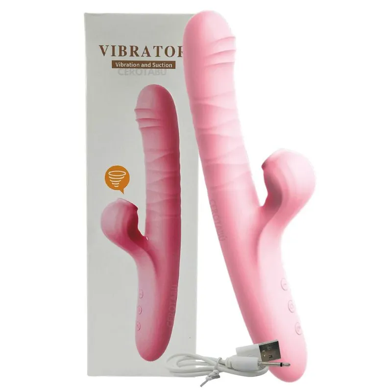 GENERICO - Vibrador Succionador Doble Estimulación Clítoris Punto G De Lujo