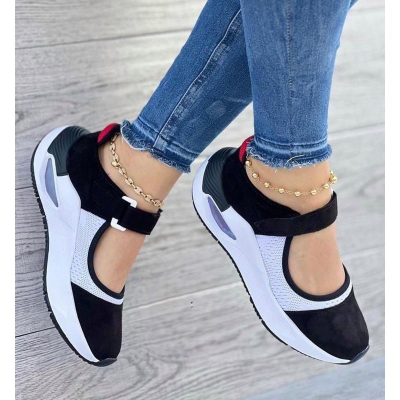 GENERICO - Tenis Negro Dama Zapatillas Zapatos Mujer Lindos Moda Casual