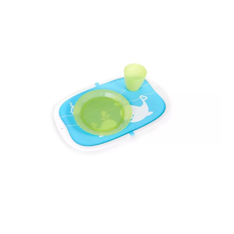 MUNCHKIN - Portaplato Individual Azul para Bebé - Caja Averiada