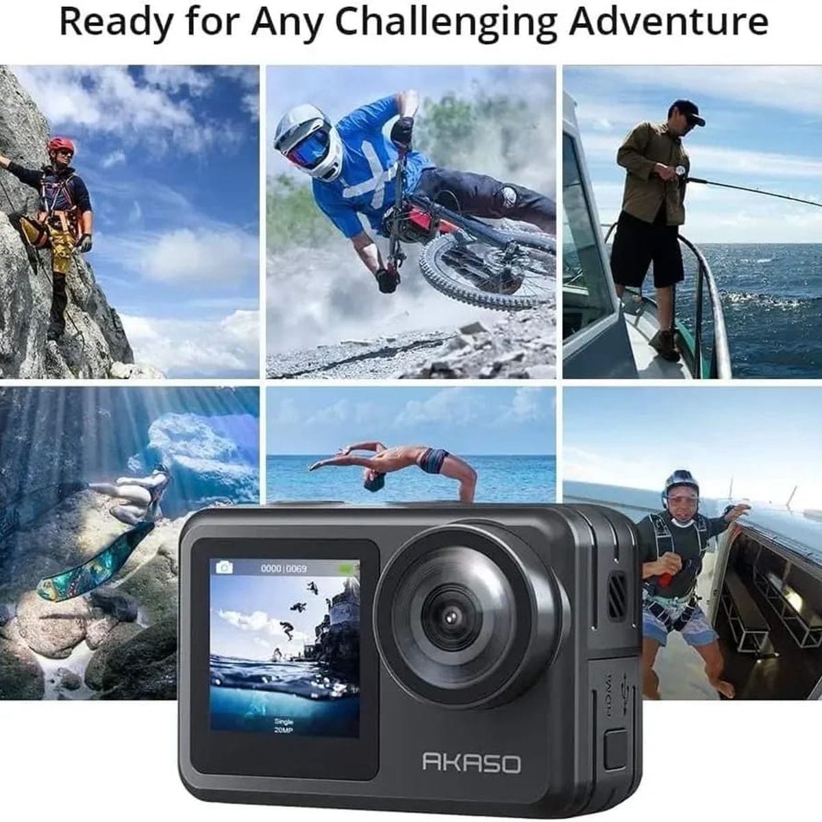 AKASO - Camara Deportiva Sumergible 4k Akaso Brave 7 LT