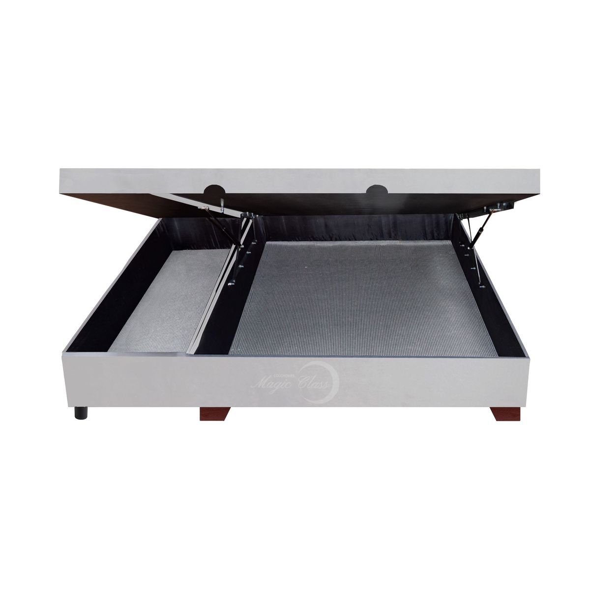 MAGIC CLASS - CAMA SALL BAÚL CON CAJÓN 100x190 ECOCUERO BLANCO