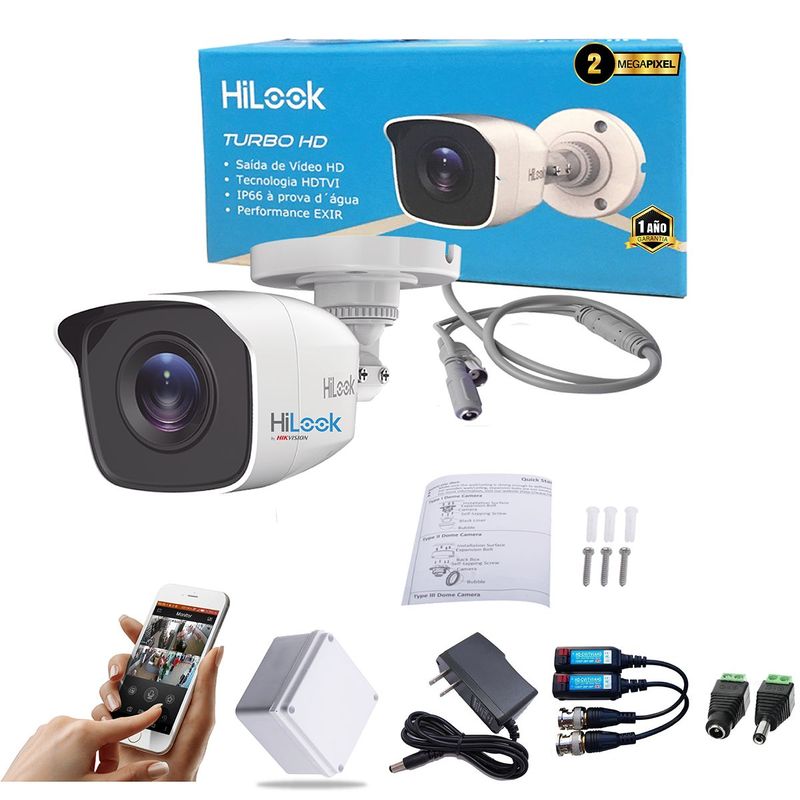 HILOOK - CAMARA BALA HILOOK 2MP PARA DVR+ACCESORIOS DE INSTALACION