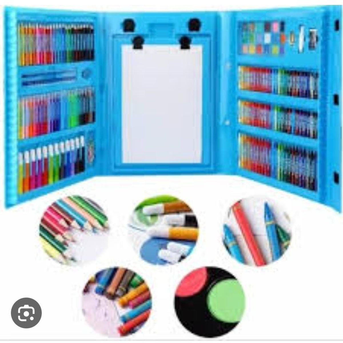 INFANTILES CAJUROMIX - Kit De Arte azul Maleta De 208 Piezas Mas Obsequio