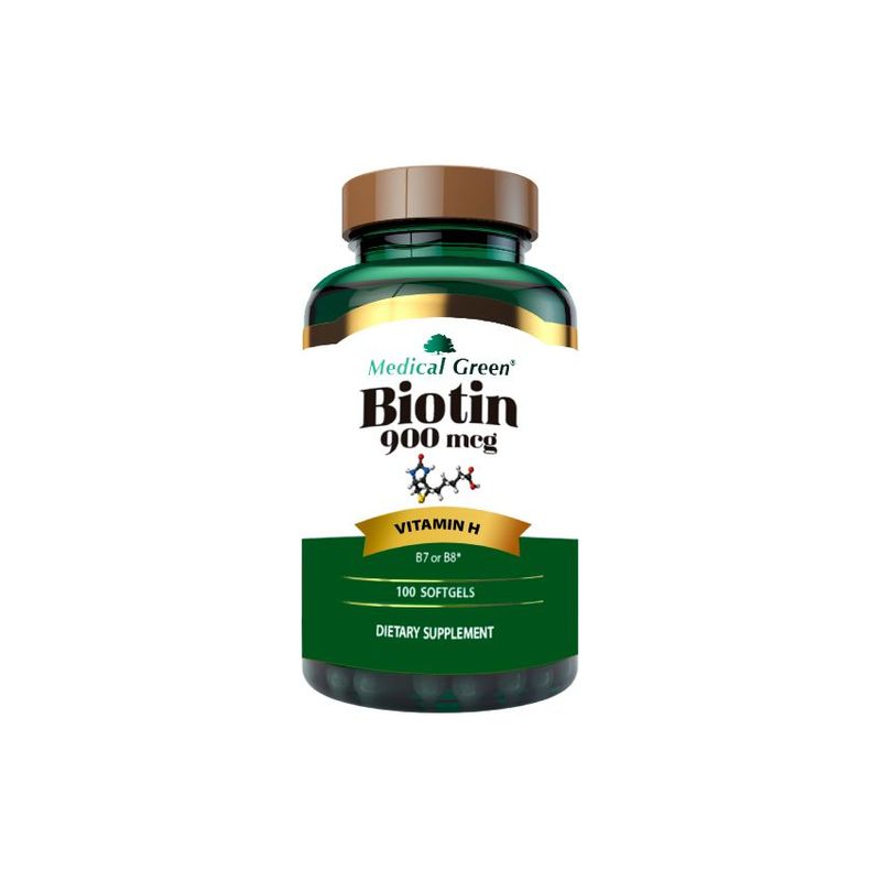 MEDICAL GREEN - Biotina 900 Mcg - 100 cápsulas