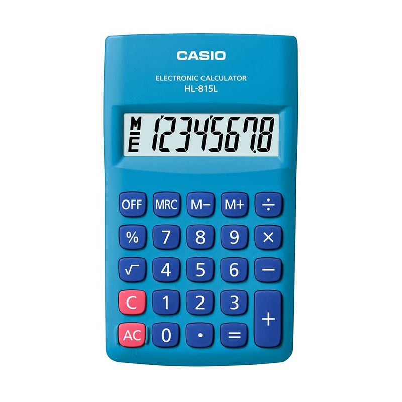 CASIO - Calculadora Casio De 8 Dígitos Hl - 815l Azul