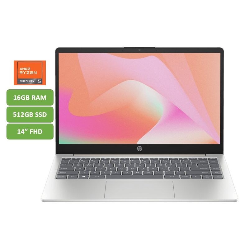 HP - PORTATIL HP - RYZEN 5 7520U - 16GB RAM - 512GB SSD - 14" FHD - MOD: 14 EM0009LA - COMPUTADOR