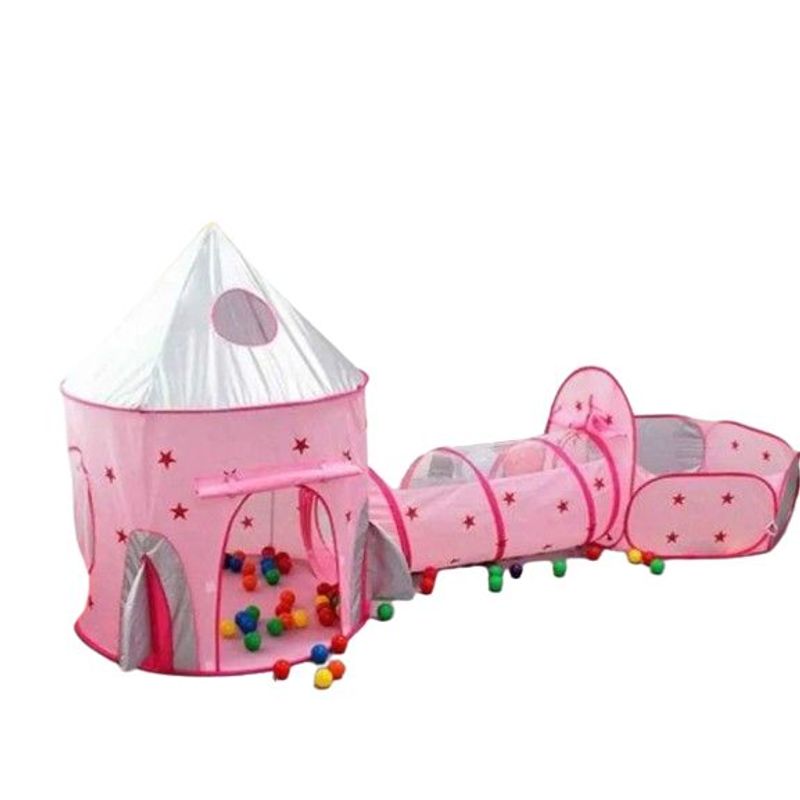 INFANTILES CAJUROMIX - CARPA 3 EN 1 ROSA  + 100 PELOTAS