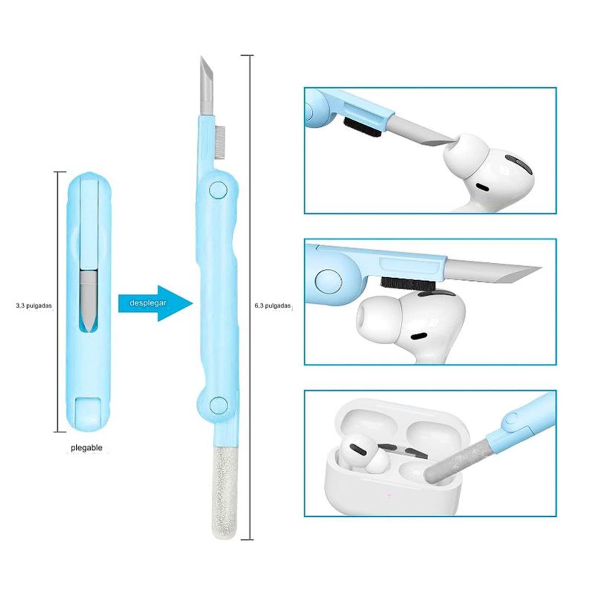 GENERICO - KIT DE CEPILLOS LIMPIADORES DE TECLADO DE ORDENADOR 7 EN 1 OMC-512