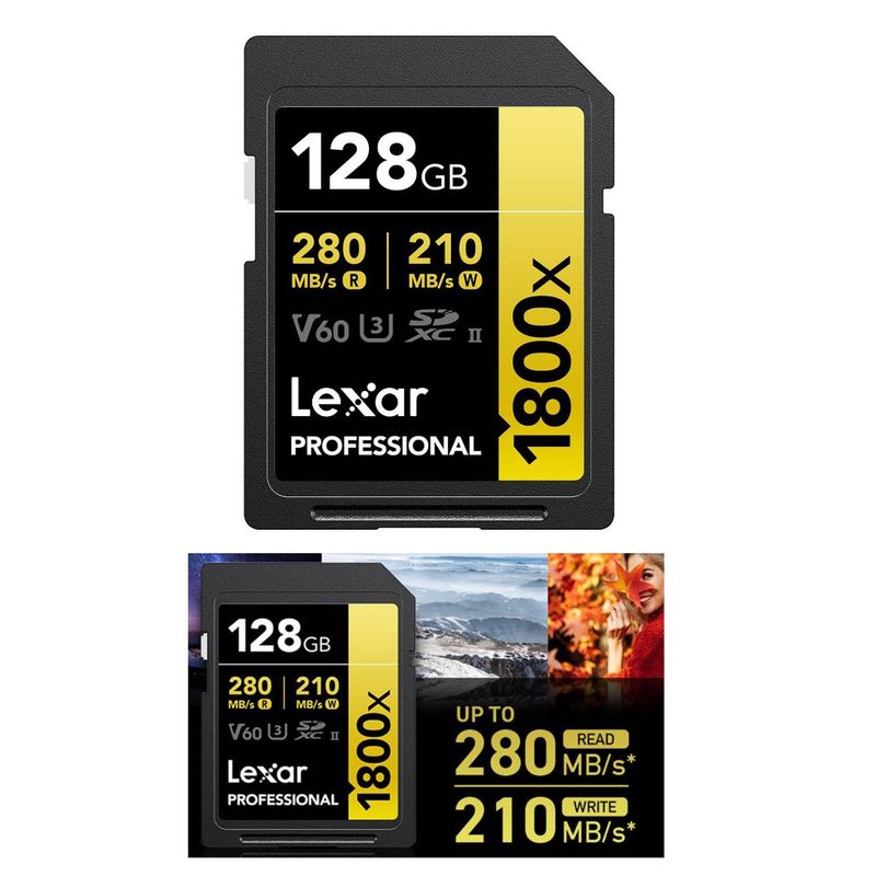 LEXAR - Memoria Lexar GOLD UHS-II SDXC 128GB  280Mbps 1800x