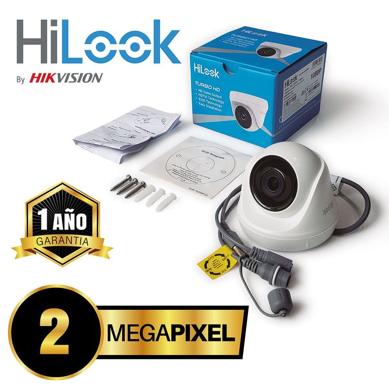 HILOOK - CAMARA DE SEGURIDAD  DOMO HILOOK 2MP  PARA DVR