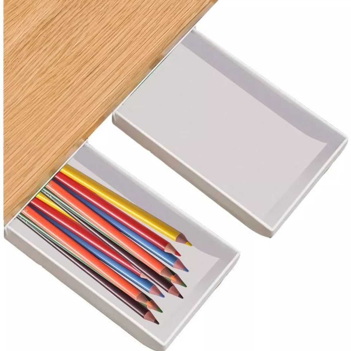 GENERICO - Cajon Oculto Organizador Autoadhesivo De Escritorio O Mesa