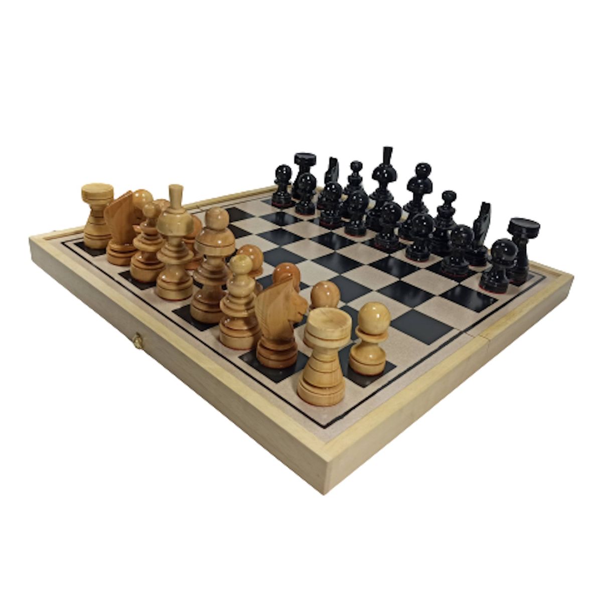 MAFEGO - Juego de mesa Ajedrez en madera # 5 45x45x4 Cm MFG1416 LACA