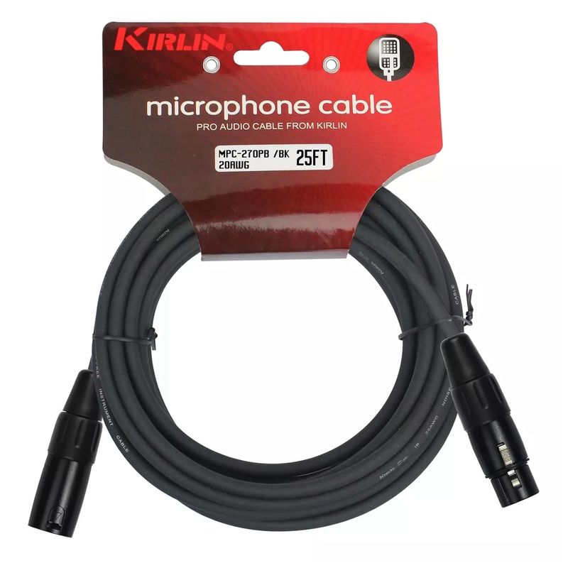 GENERICO - Cable Kirlin Mpc Cable De Micrófono 3 Pines Xlr 7.62 Metros