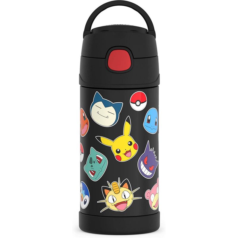 THERMOS - Termo Pitillo Infantil Acero Inoxidable Pokemon 12 Onz