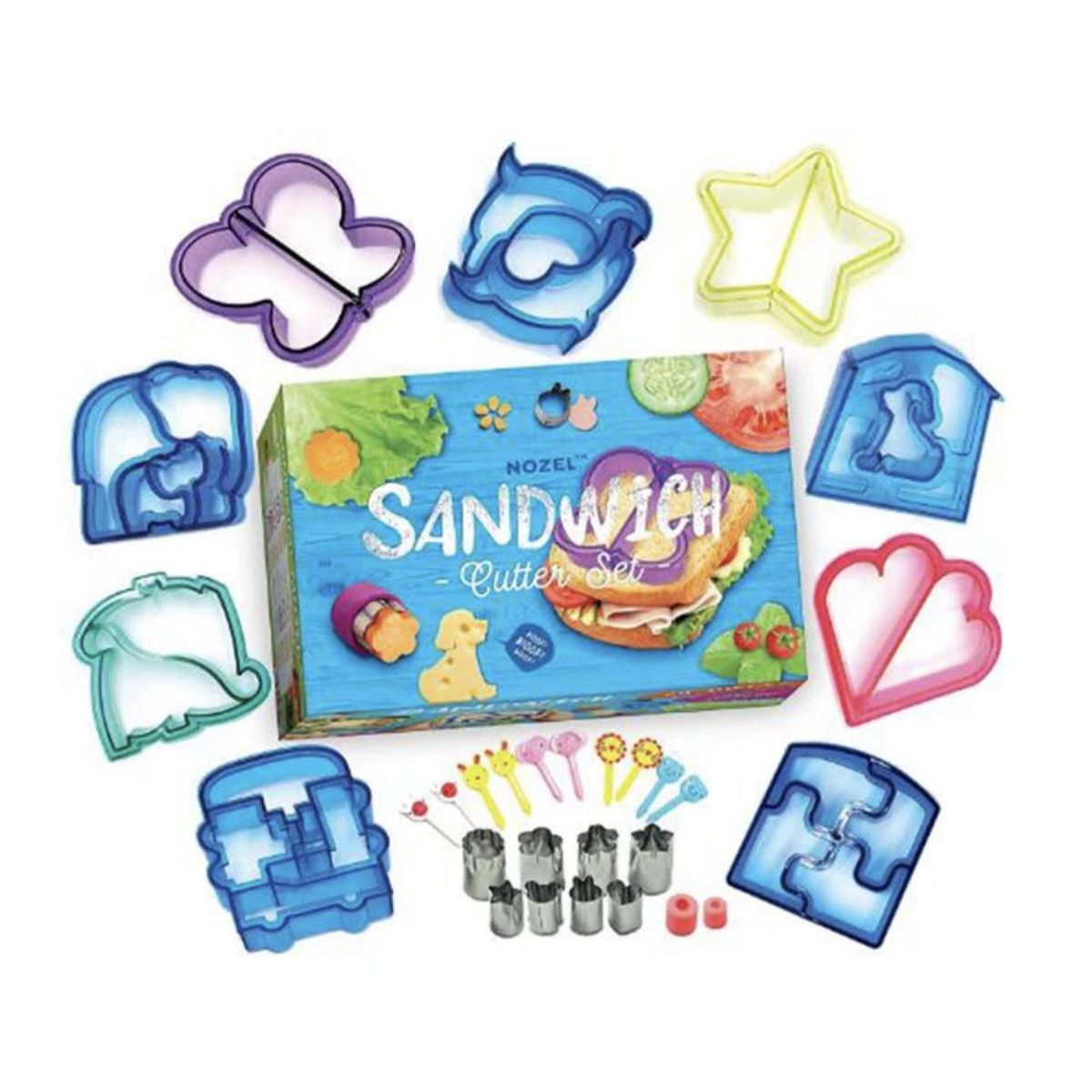 AGUGU STORE - Moldes Cortadores De Alimentos Para Niños 29 Piezas