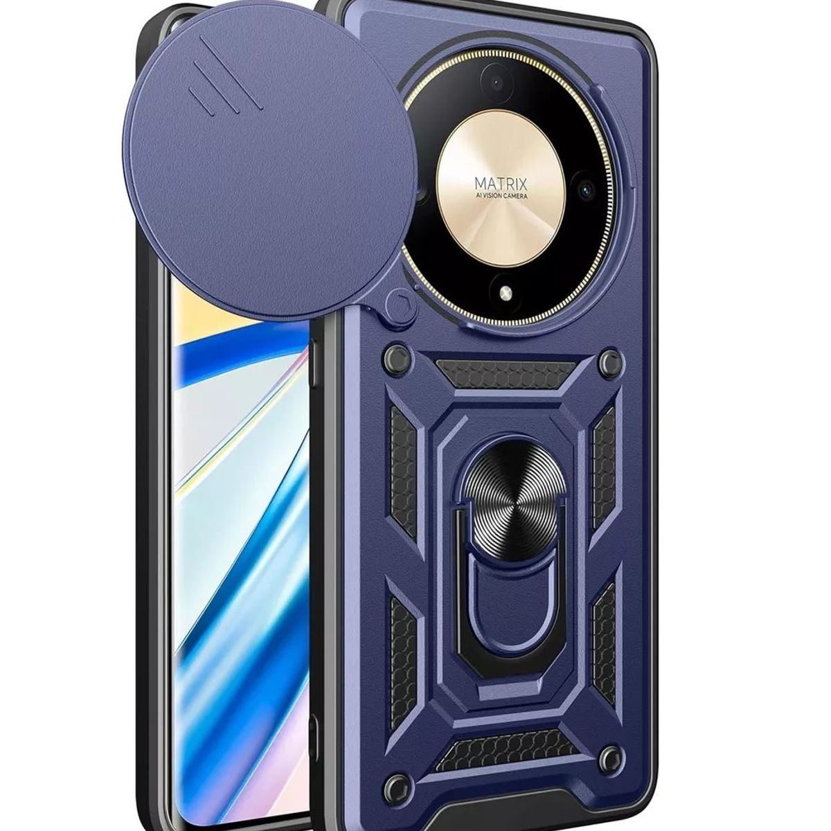 GENERICO - Funda Forro Armadura Con Soporte Anillo Para honor magic 6 lite