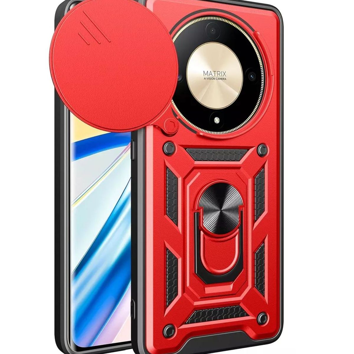 GENERICO - Funda Forro Armadura Con Soporte Anillo Para honor magic 6 lite