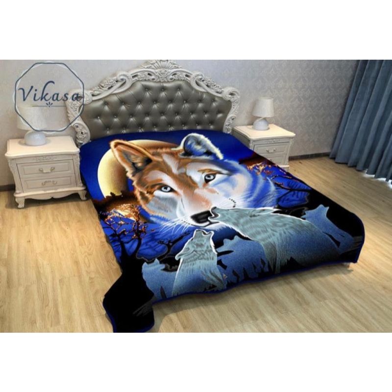 PREMIUM - Cobija Térmica Gruesa Tipo Ibérica Lobos - Cama Doble - Confort