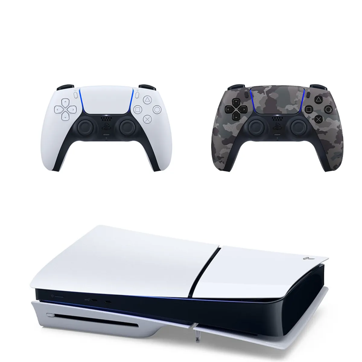 SONY - Consola Playstation 5 1TB Slim PS5+ 2 Controles Blanco y Camuflado