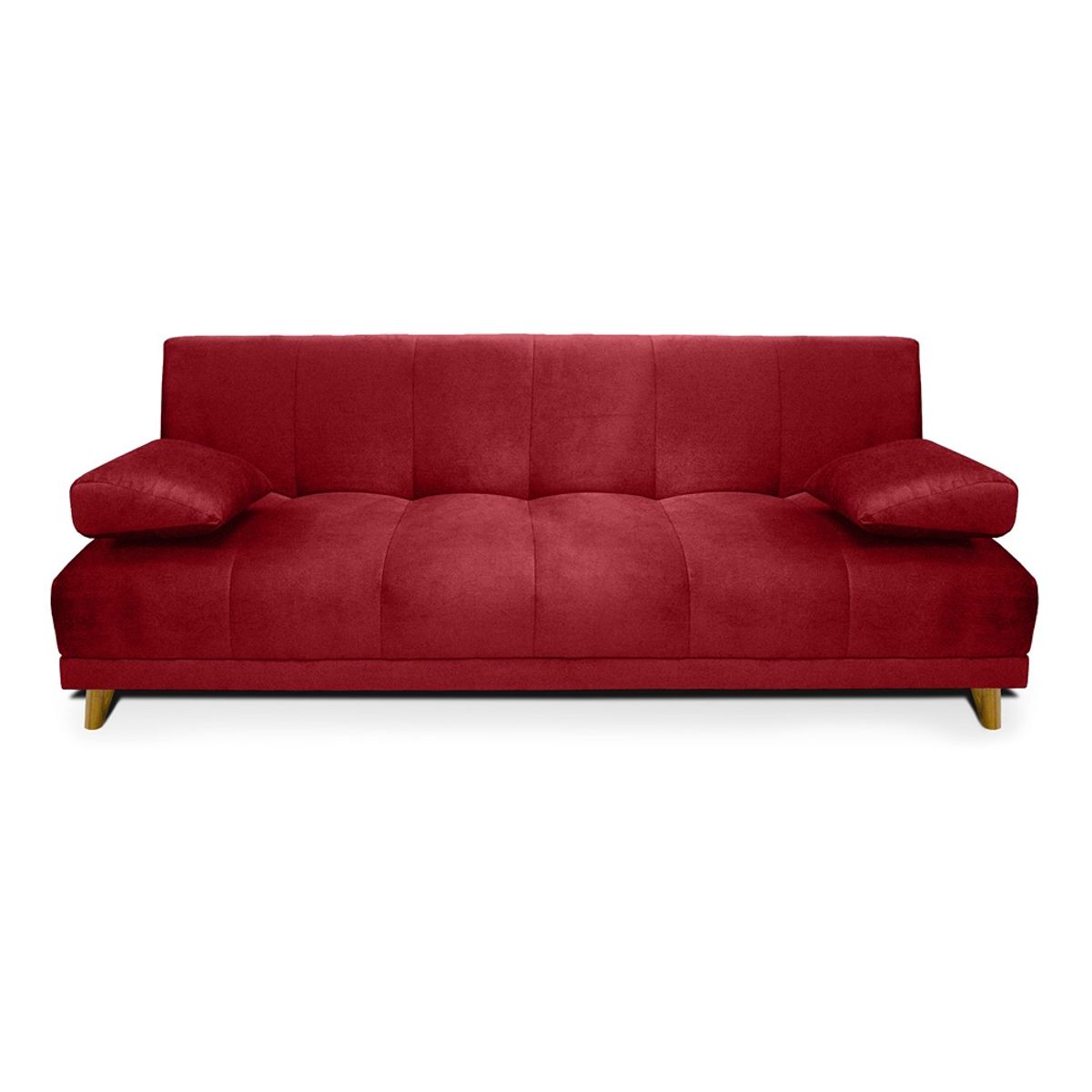 MUEBLES ONLINE - Sofa Cama 3 posiciones Sabath tela roja