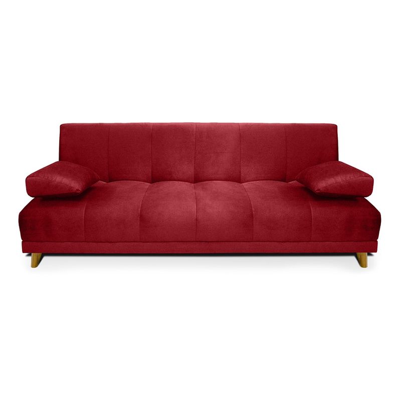 MUEBLES ONLINE - Sofa Cama 3 posiciones Sabath tela roja