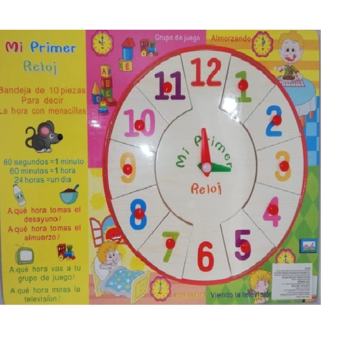 SWISSHOME DR HOFFMAN - RELOJ DIDACTICO JUEGO PARA NIÑOS +3 AÑOS
