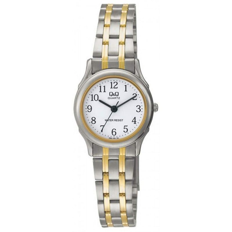 Q&Q - Reloj Para Mujer Qyq Q&q Q591j404y Bicolor Acero + Estuche_.