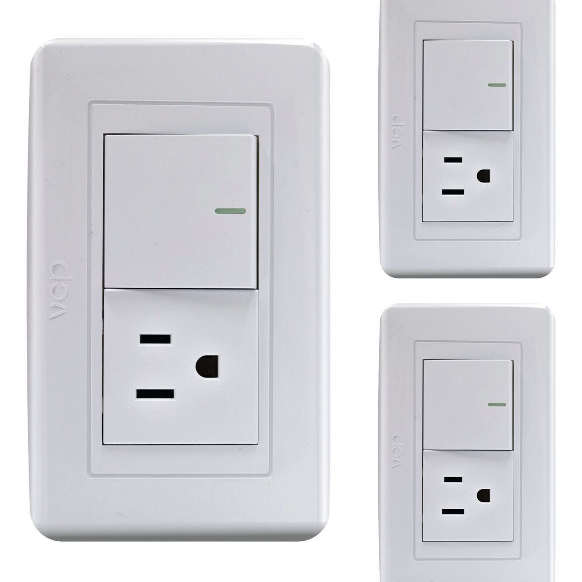 VCP - Interruptor Mas Tomacorriente X 3 Unidades Vcp