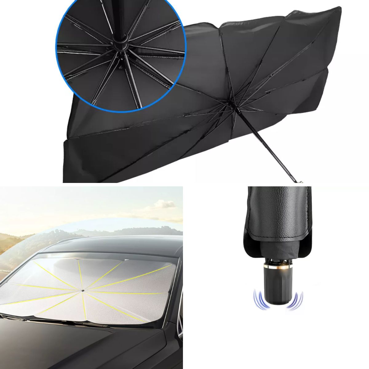 GENERICO - Sombrilla Parabrisas de Carro Parasol Aislante de Calor