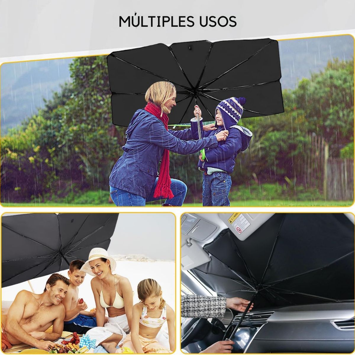 GENERICO - Sombrilla Parabrisas de Carro Parasol Aislante de Calor
