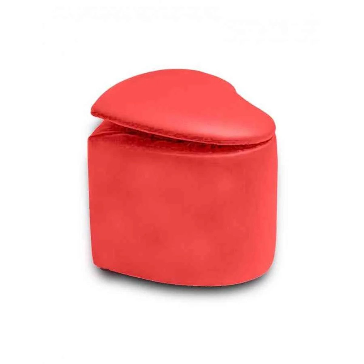 MAGIC CLASS - PUFF BAÚL CORAZON MICROFIBRA ROJO