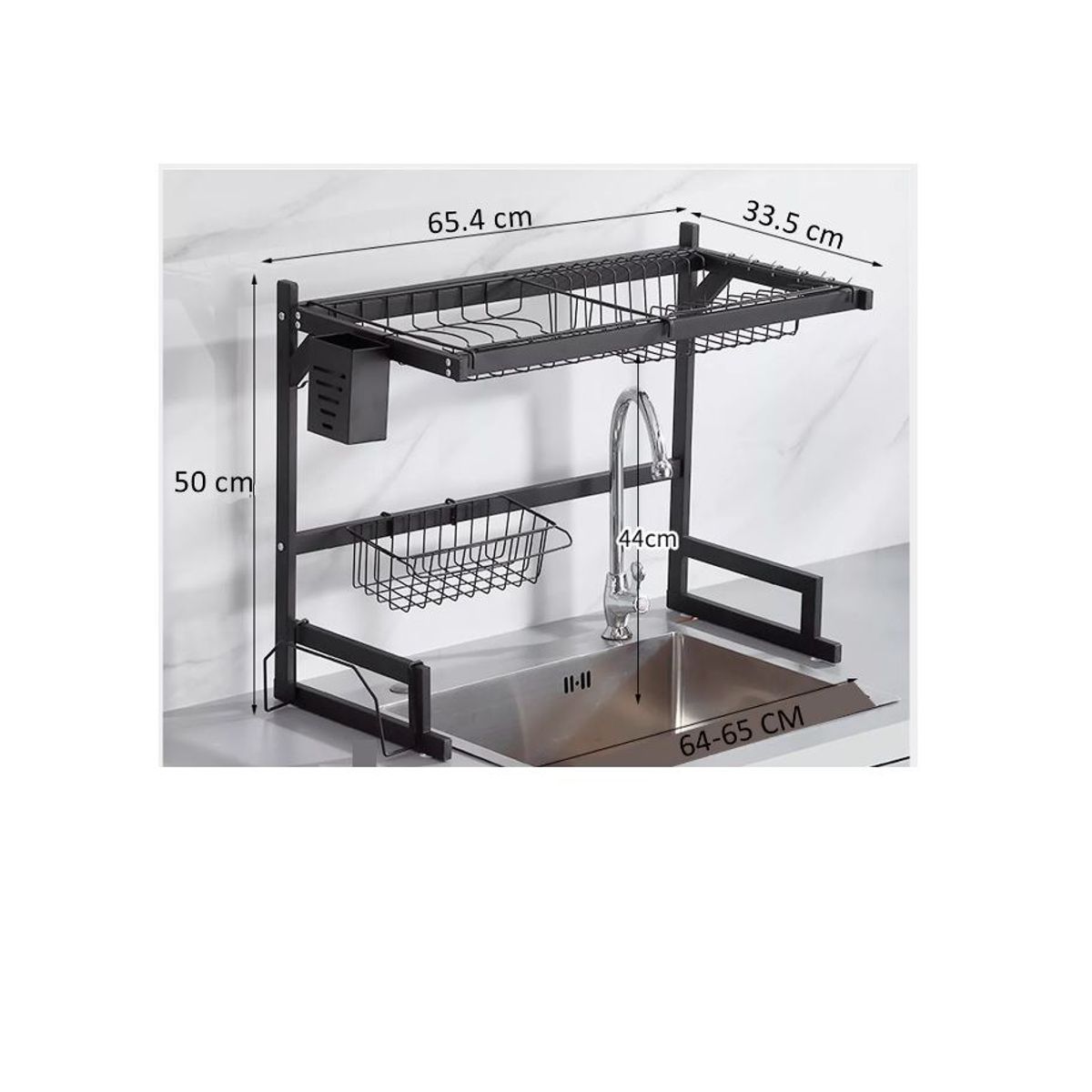 GENERICO - Escurridor De Platos Platero Metálico Organizador Lavaplatos