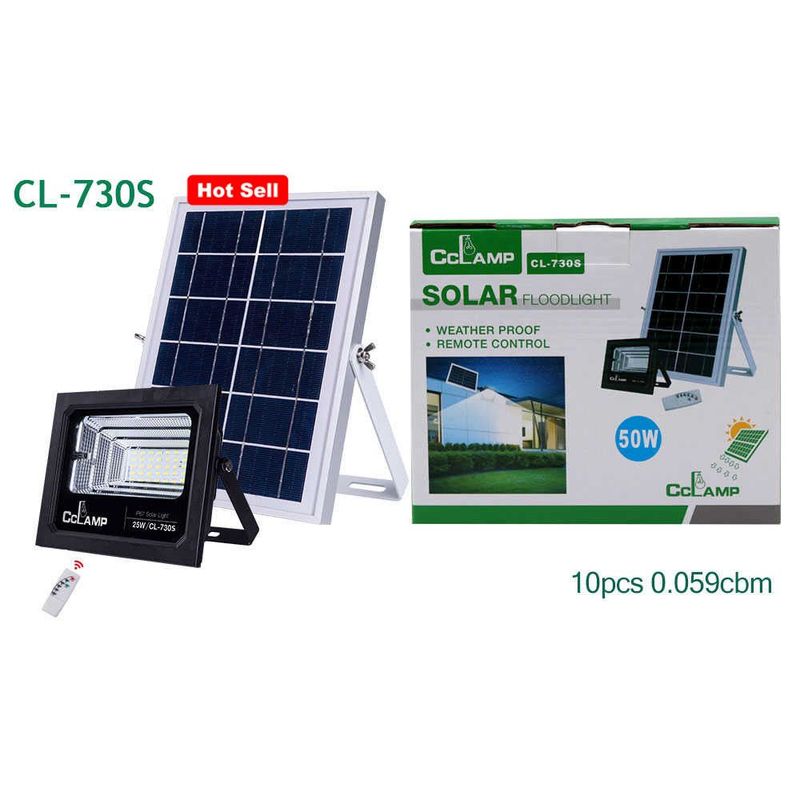 GENERICO - Lámpara Led Panel Solar Exterior 50w Recargable