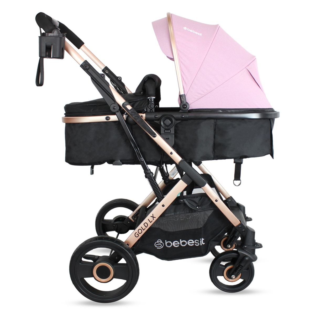 BEBESIT - Coche Bebé Travel System Gold LX Rosa Bebesit