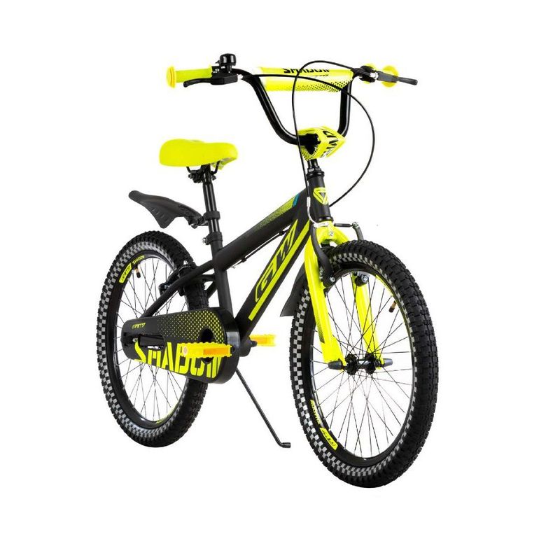 GW - Bicicleta Infantil GW Rin 20 Pulgadas Negro Amarillo