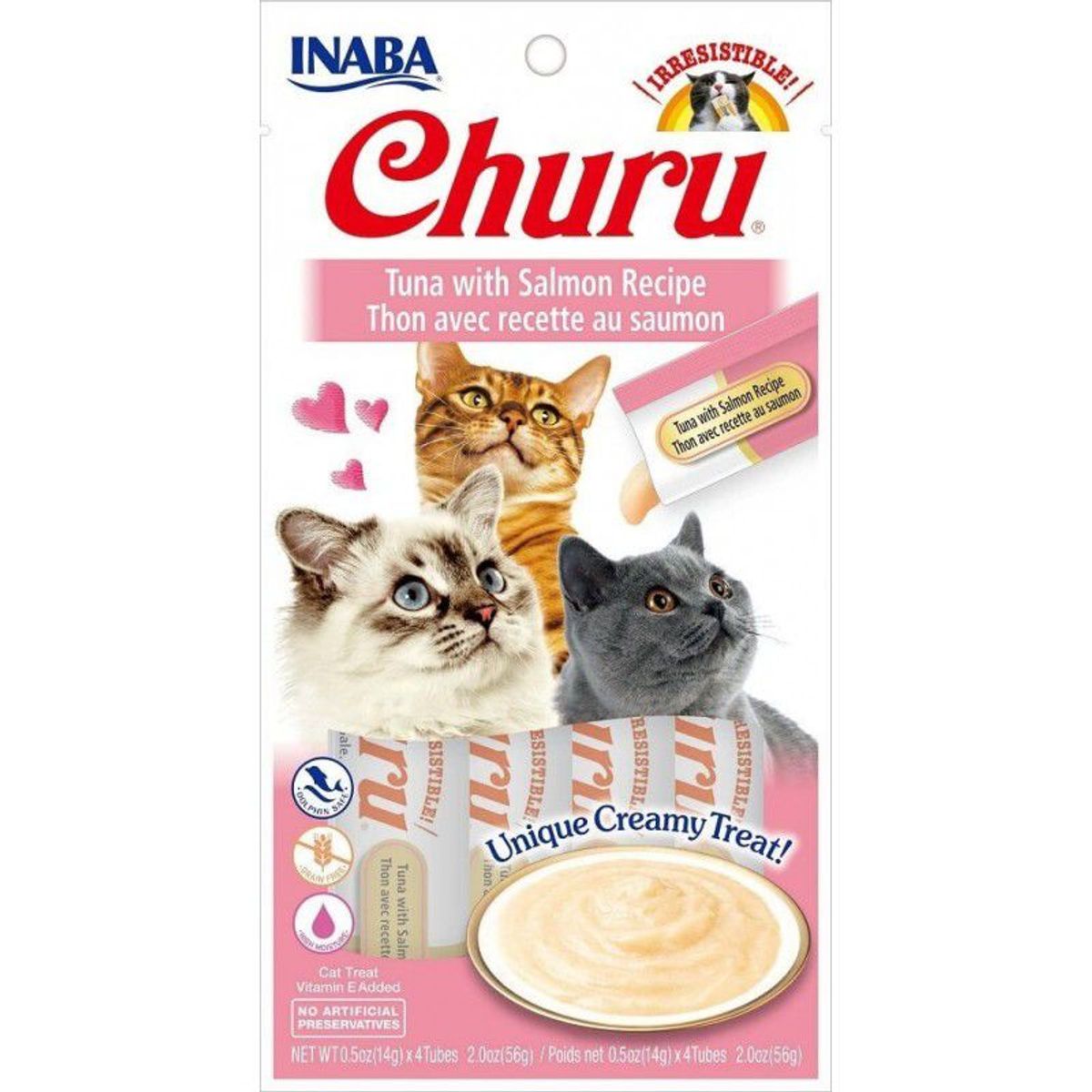 GENERICO - Snack Para Gato Cremoso Inaba Churu Atún Y Salmón 14 Gr