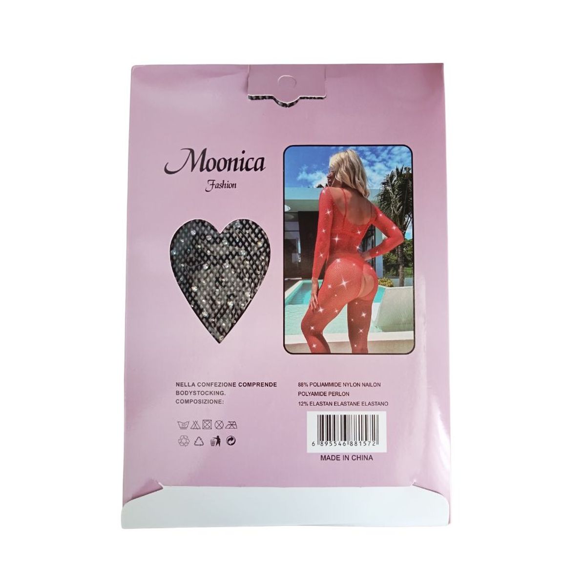 GENERICO - Baby doll malla enterizo brillantes Lencería erótica sensual negra