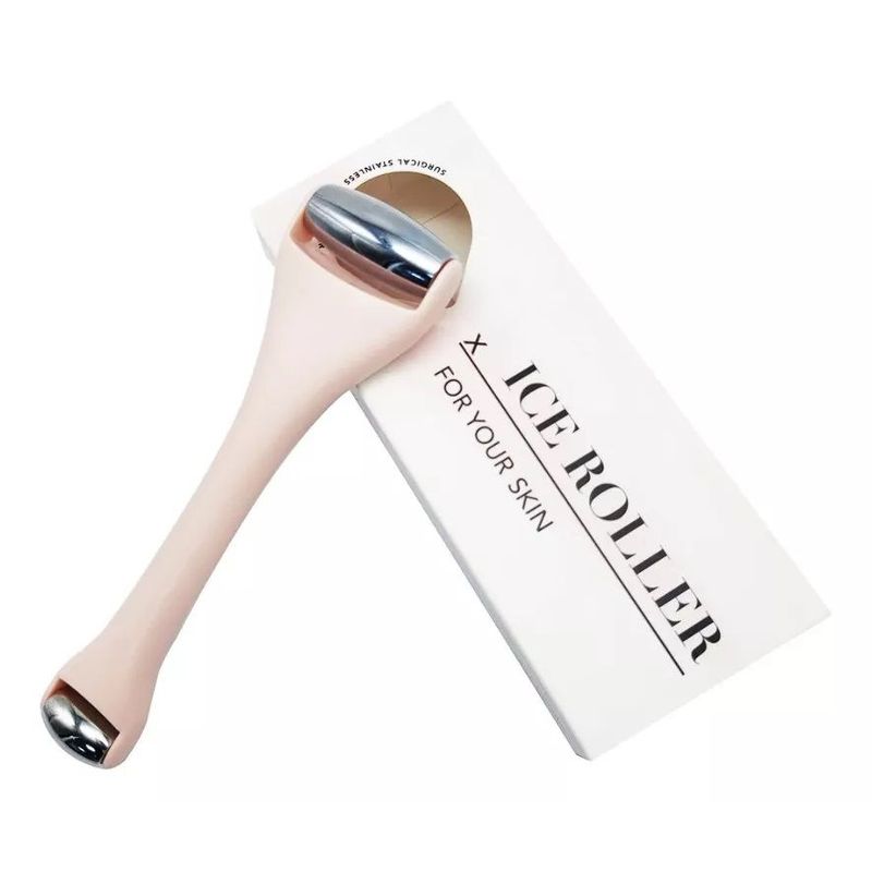 GENERICO - Rodillo Metálico Doble Para Masaje Facial Terapia Ice Roller