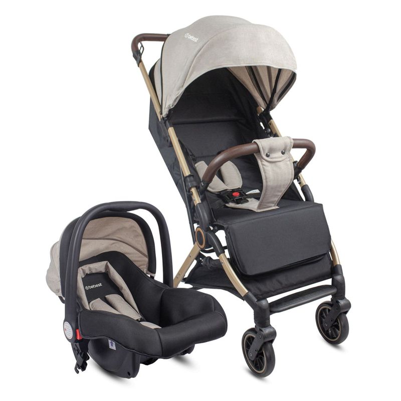 BEBESIT - Coche Bebé Travel System Compacto Micro Beige Bebesit
