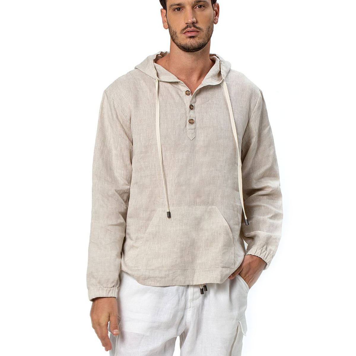 ONDA DE MAR - Hoodie Onda De Mar Café Linhooc.
