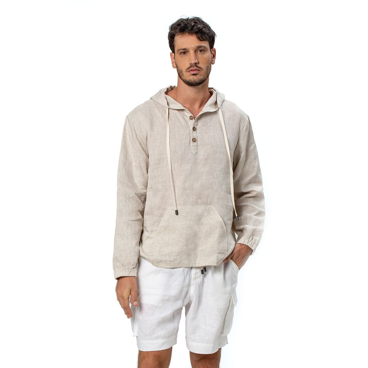 ONDA DE MAR - Hoodie Onda De Mar Café Linhooc.