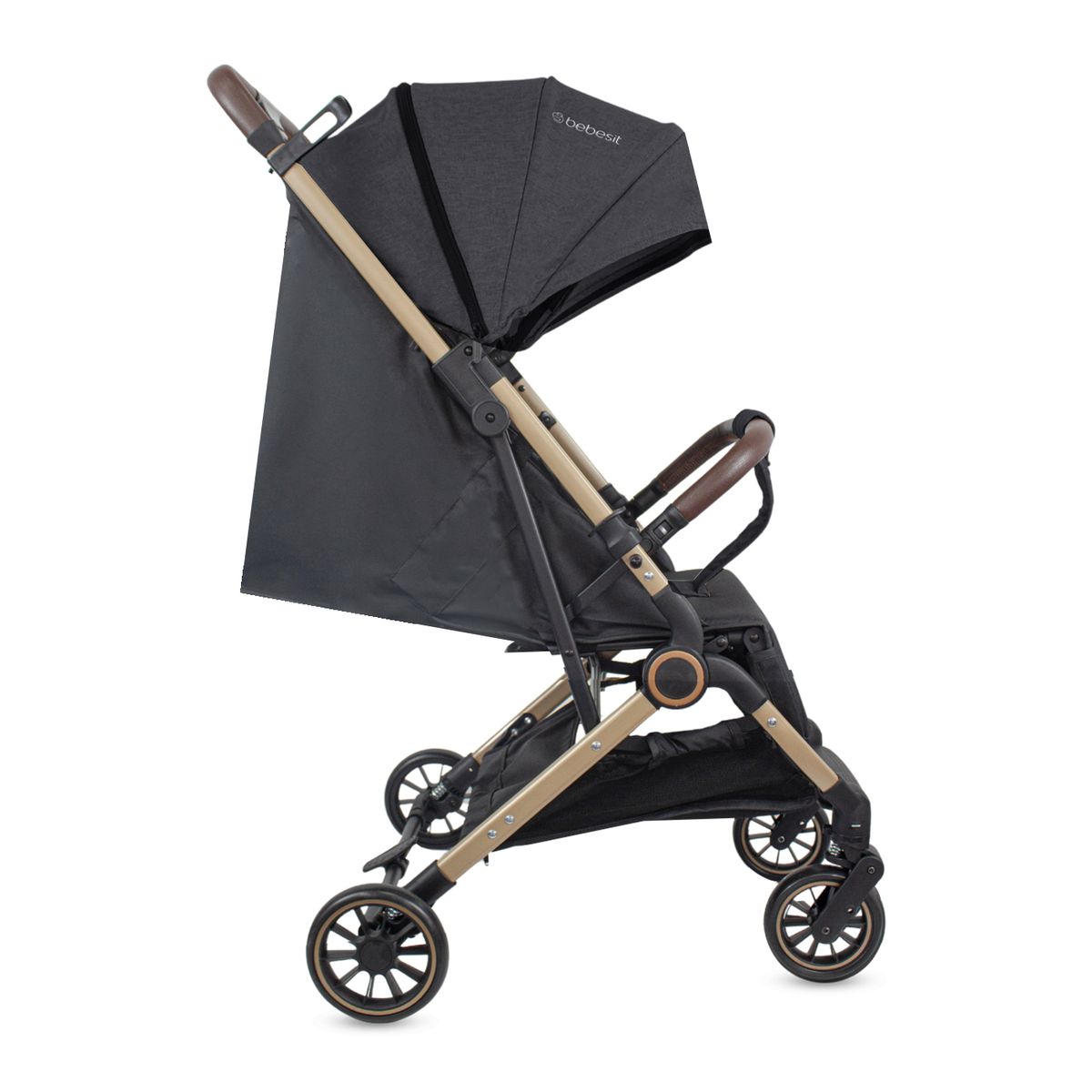 BEBESIT - Coche Para Bebe Paseador Tipo Maleta Bebesit Micro Negro