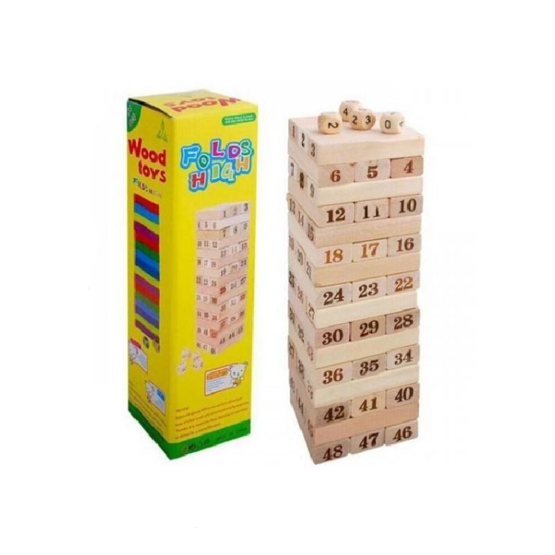 SWISSHOME DR HOFFMAN - JUEGO YENGA GRANDE EN MADERA PARA NIÑOS +3 AÑOS