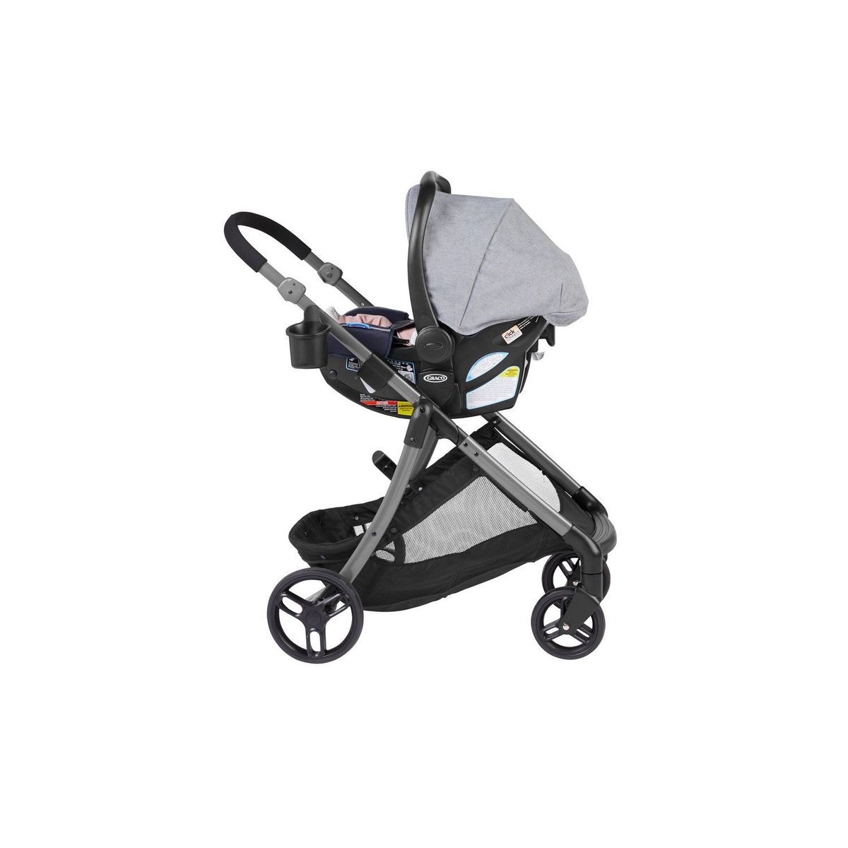 GRACO - Coche Bebe Moisés + Portabebés Graco Travel System Nash