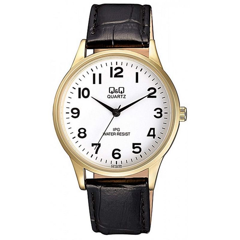 Q&Q - Reloj Q&q Qyq Hombre C212j104y Cuero Casual + Estuche