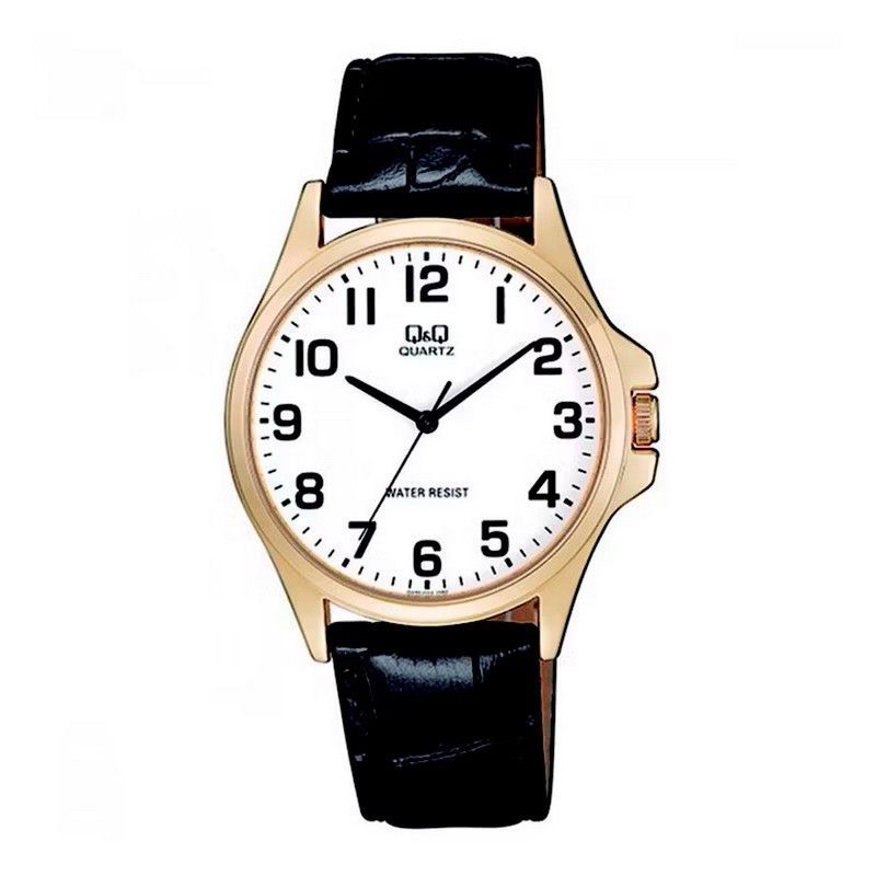Q&Q - Reloj Hombre Q&q Qyq Qa06j104y Cuero Casual + Estuche